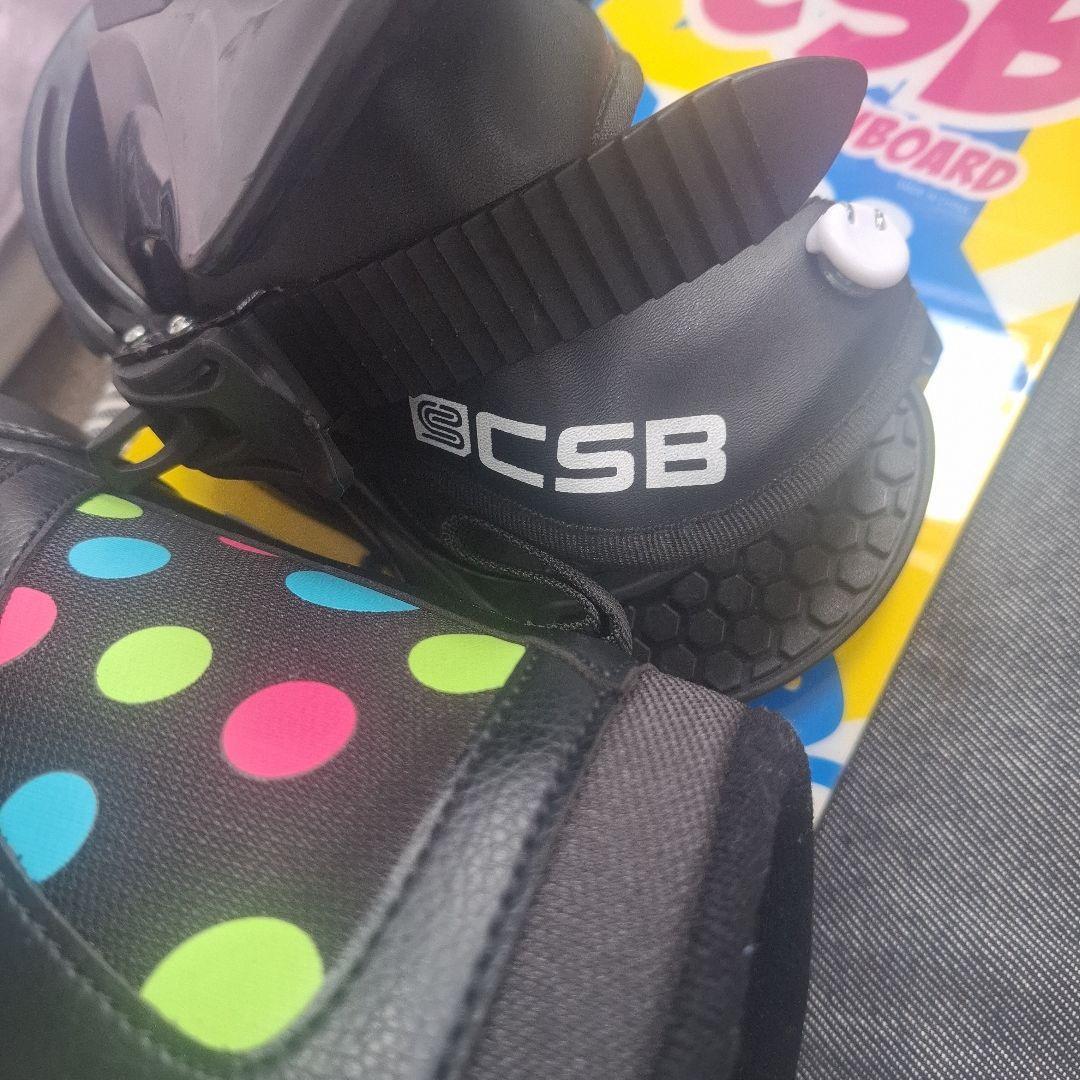 CSB スノーボード ビンディング 黒 ドット柄 CSB スノーボード ビンディング 黒 ドット柄 CSB スノーボード