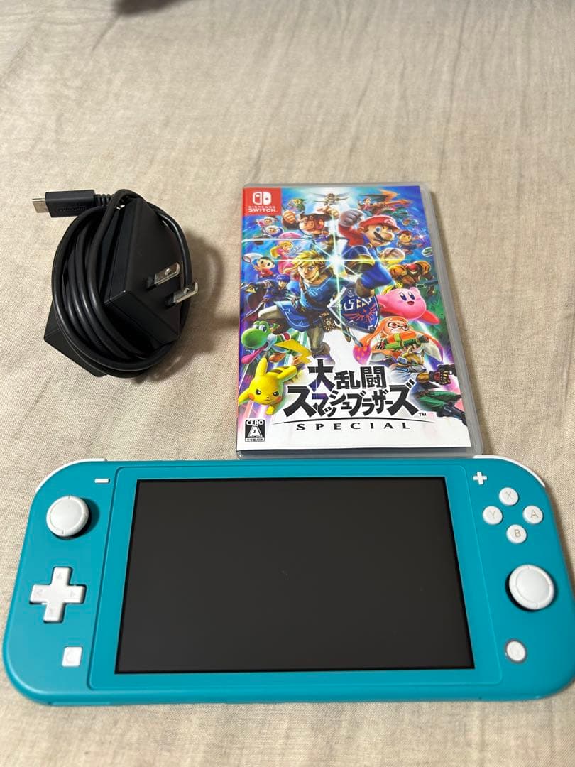 Switchライト 本体 ターコイズ スマッシュブラザーズのセット