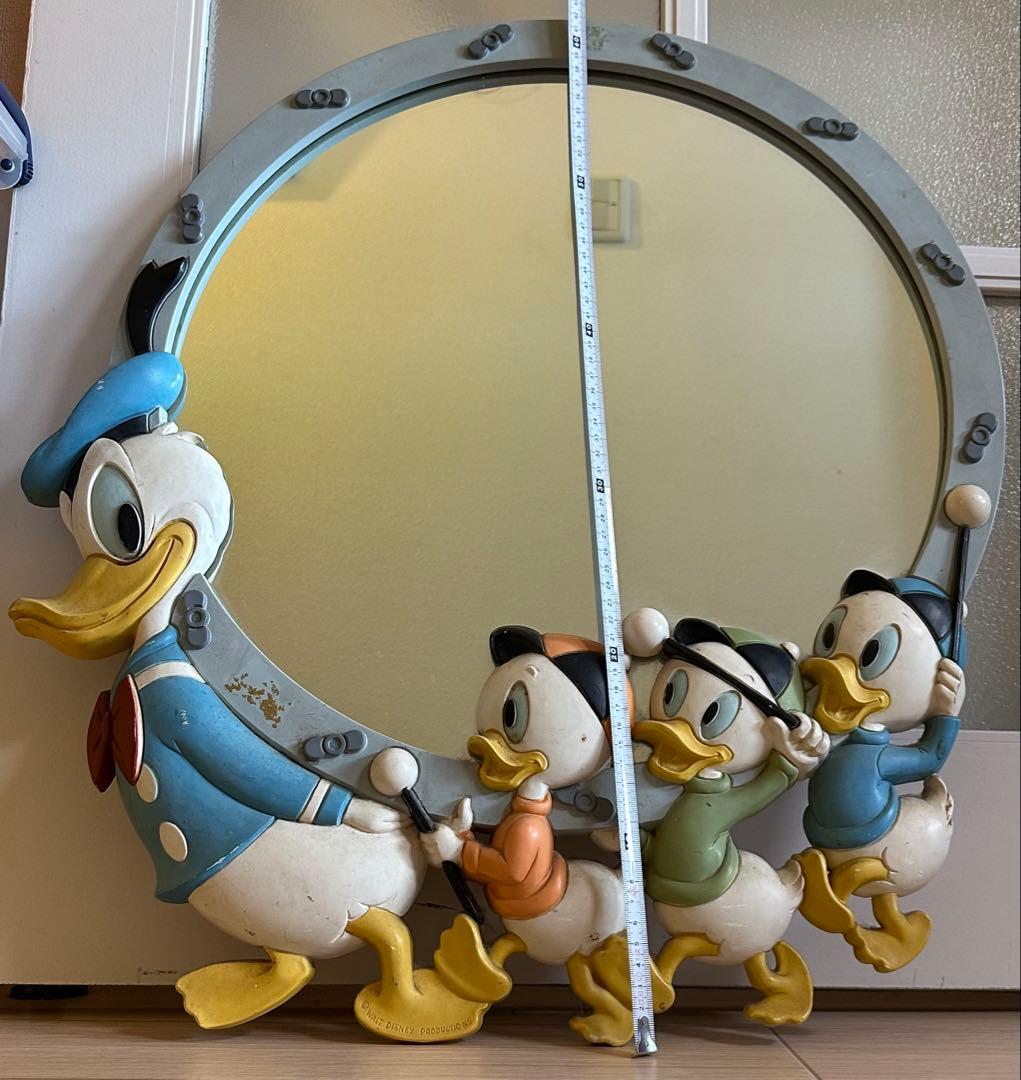 アンティーク Disney ドナルドダック ミラー 約63cm アンティーク