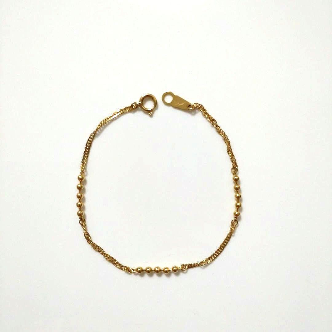 エステール K18 ESTELLE スクリュー ボールチェーン ブレスレット