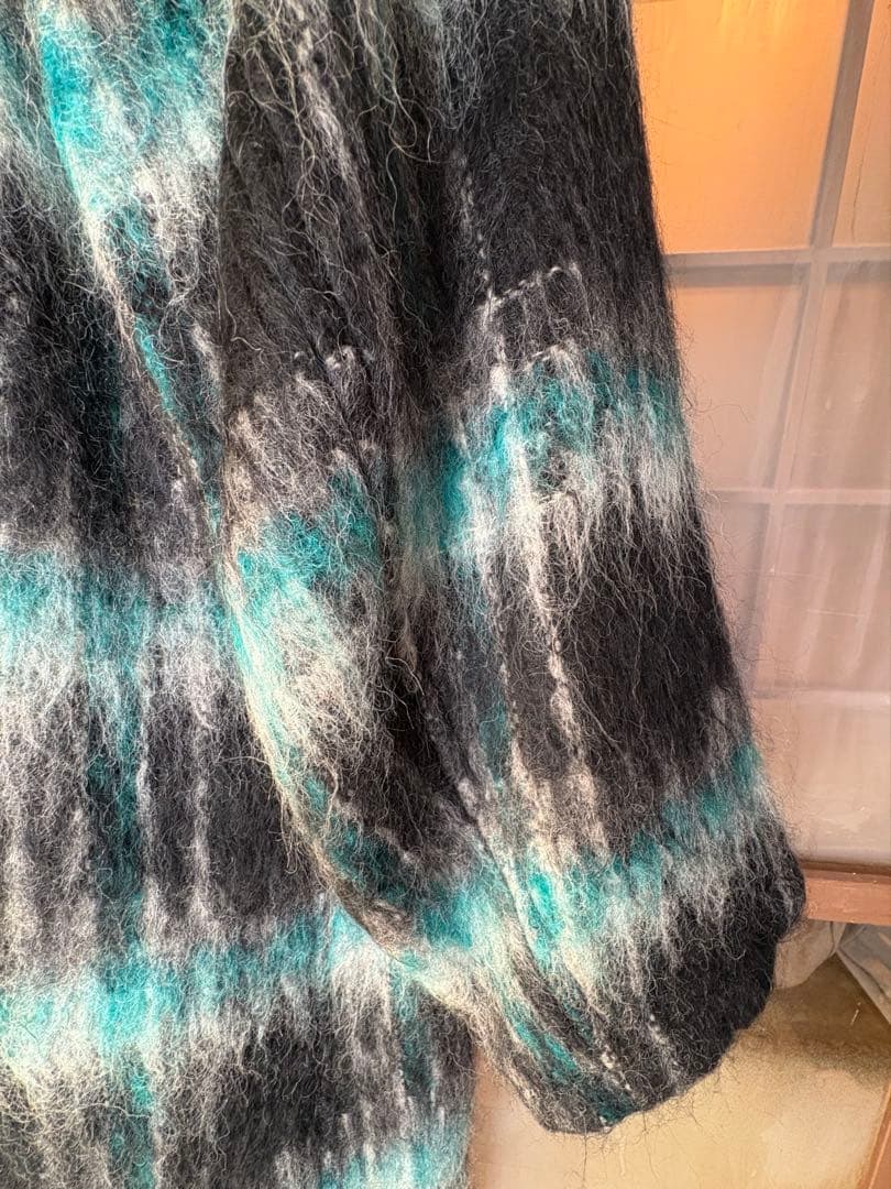 Y's for men シャギーニット チェック柄 コート - メルカリ