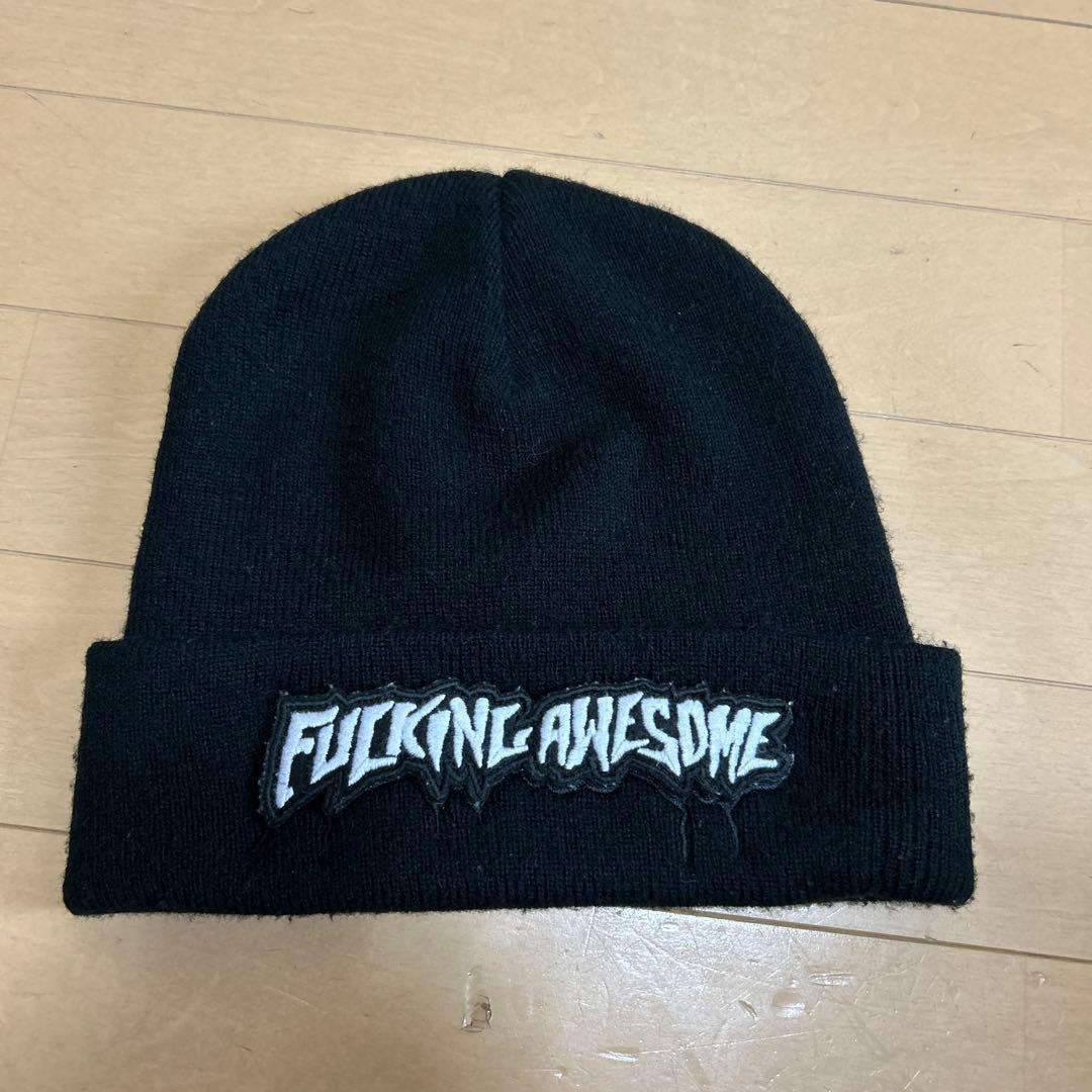 FUCKING AWESOME ニット帽 黒 - メルカリ