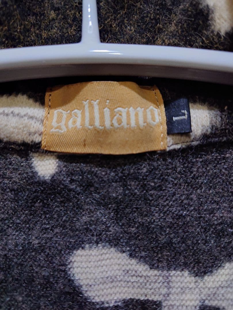 GALLIANOガリアーノ リボン柄ニット LセーターMADE IN ITALY
