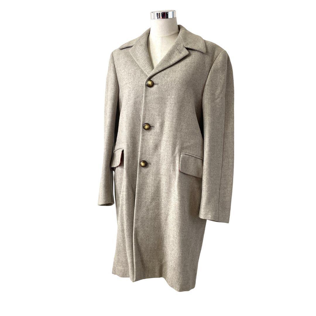 Y249-13 ETRO エトロ ペイズリー裏地 チェスターコート グレー Y249-13 ETRO エトロ ペイズリー裏地 チェスターコート グレー ETRO