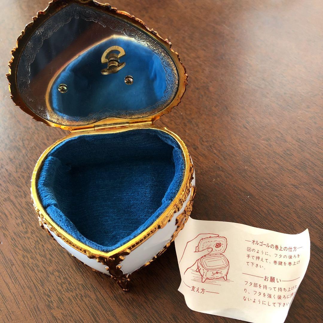 カメオ ハート型 オルゴール 小物入れ 薔薇 - メルカリ