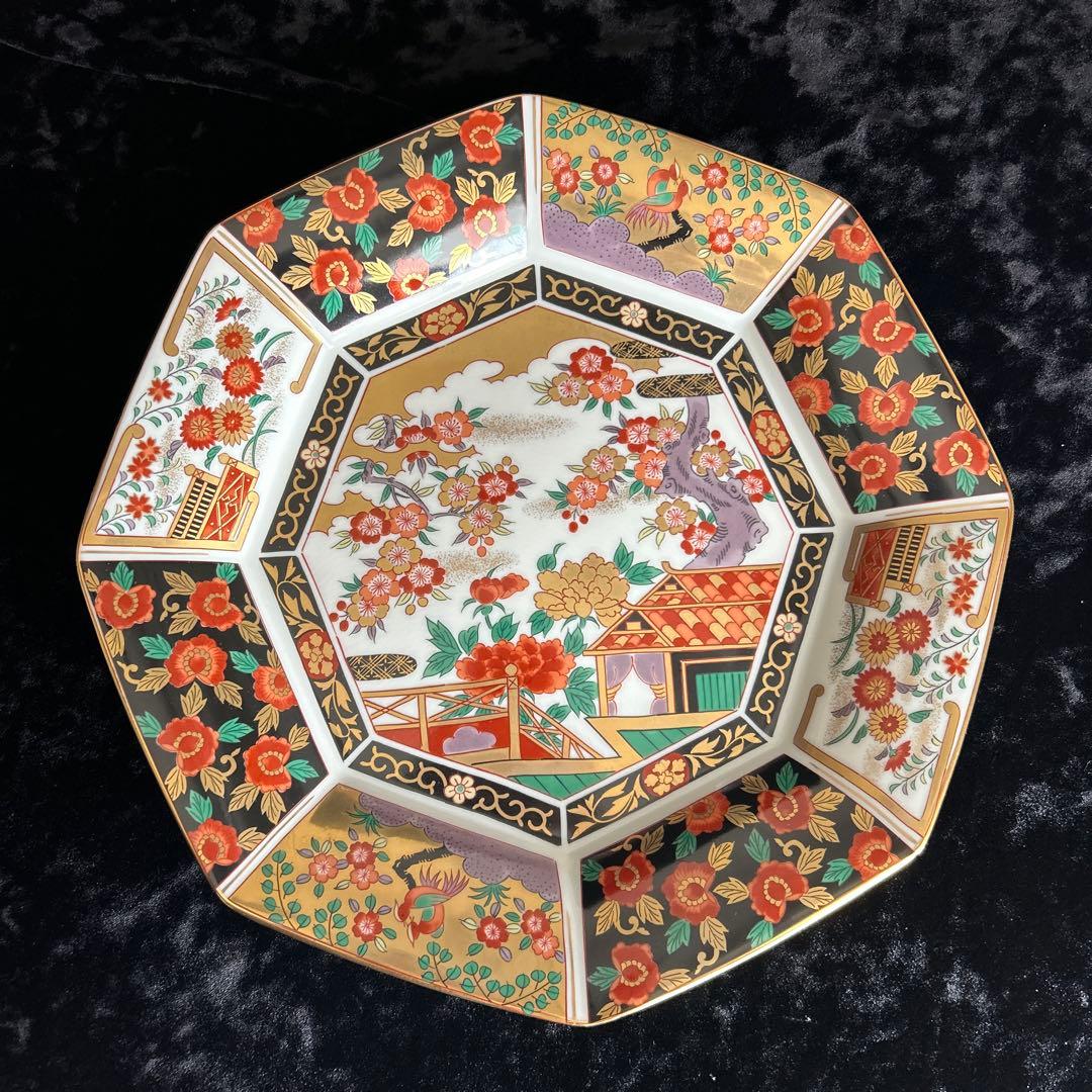 有田焼 青藍窯 大正古伊万里大皿 金襴手 八角 飾り皿 - メルカリ