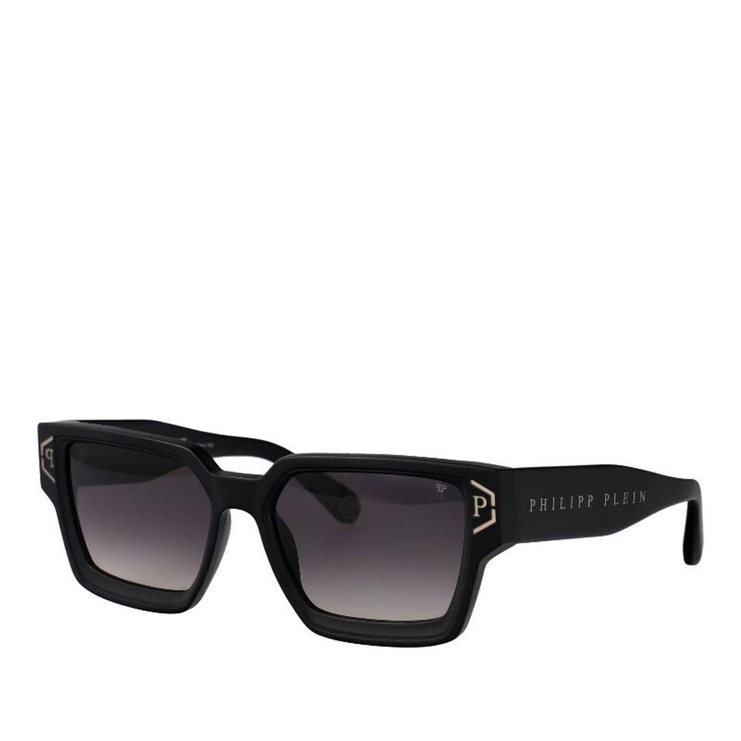 p*o様 PHILIPP PLEIN フィリッププレイン サングラス Philipp Plein Eyewear Rectangular ロゴ サングラス | ブラック