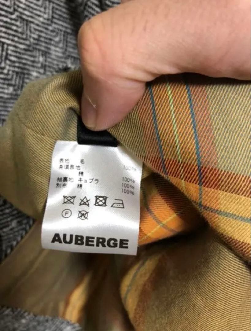 AUBERGE ブリッラ別注 ヘリンボーンバルマカンコート 38 バーバリー