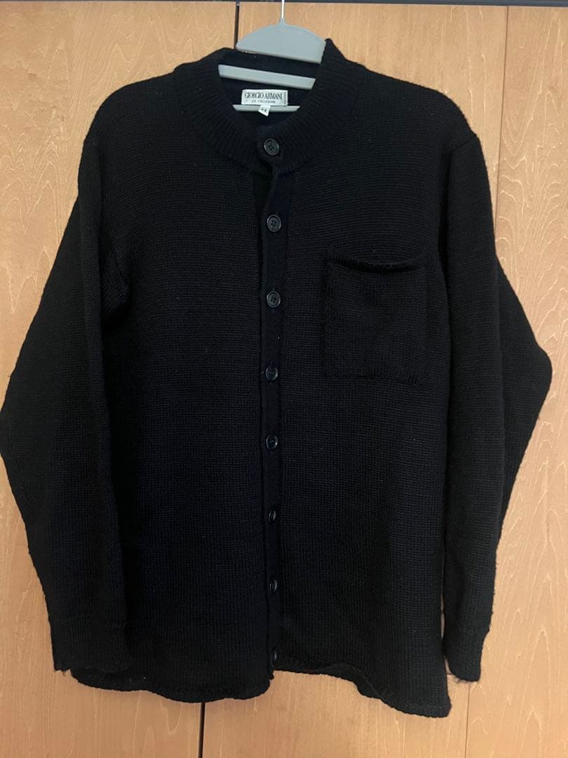 Giorgio Armani 黒カーディガン L Giorgio Armani 黒カーディガン L Giorgio Armani Wool-Blend Textured