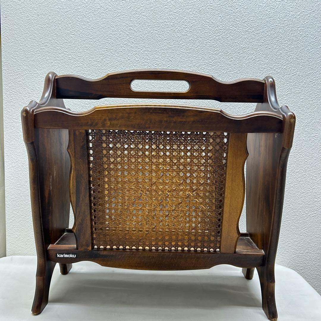 昭和レトロ カリモク マガジンラック - メルカリ