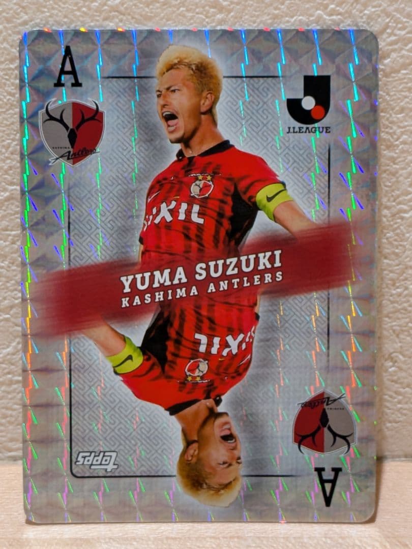 たっつん【鹿島アントラーズ】鈴木優磨　選手　topps 1/1 鈴木優磨/鹿島アントラーズ】2023 Topps Jリーグ フラッグシップ [BASE