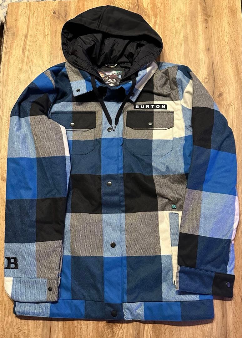 【バートン BURTON】 スノーボードウェア チェック　S BURTON（バートン） チェック柄 スノーボード ウェア 上下セットアップ