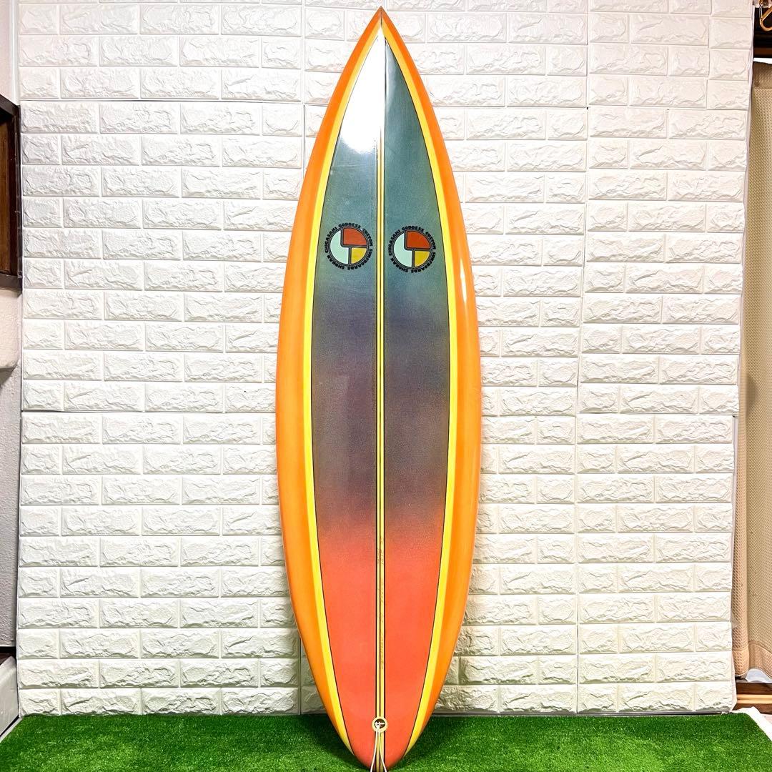 希少　godeess ショートボード　シングルフィン　5’10ft レトロ ACID PHISH 5'7