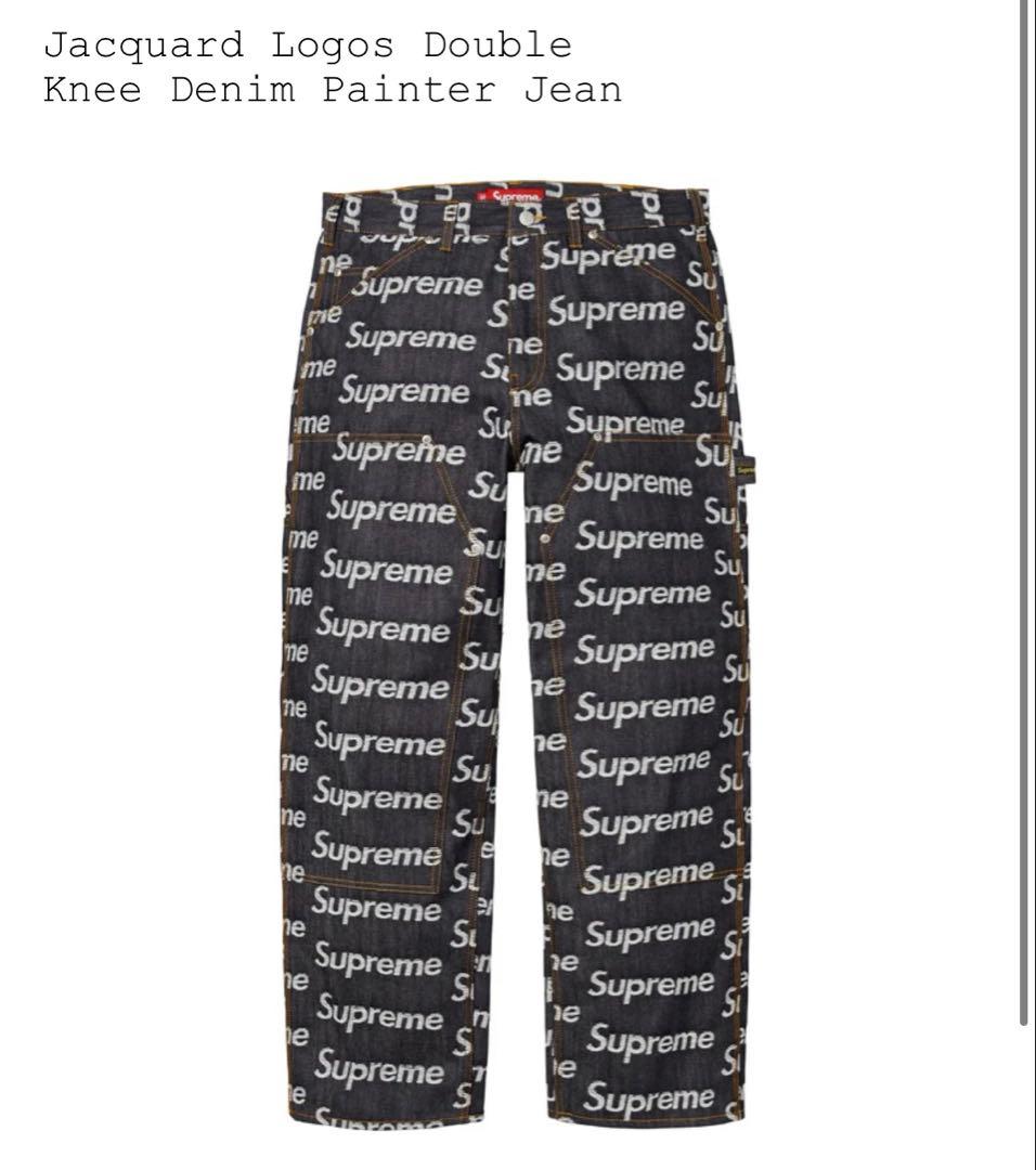 Supreme Jacquard Logos Double Knee Denim - メルカリ