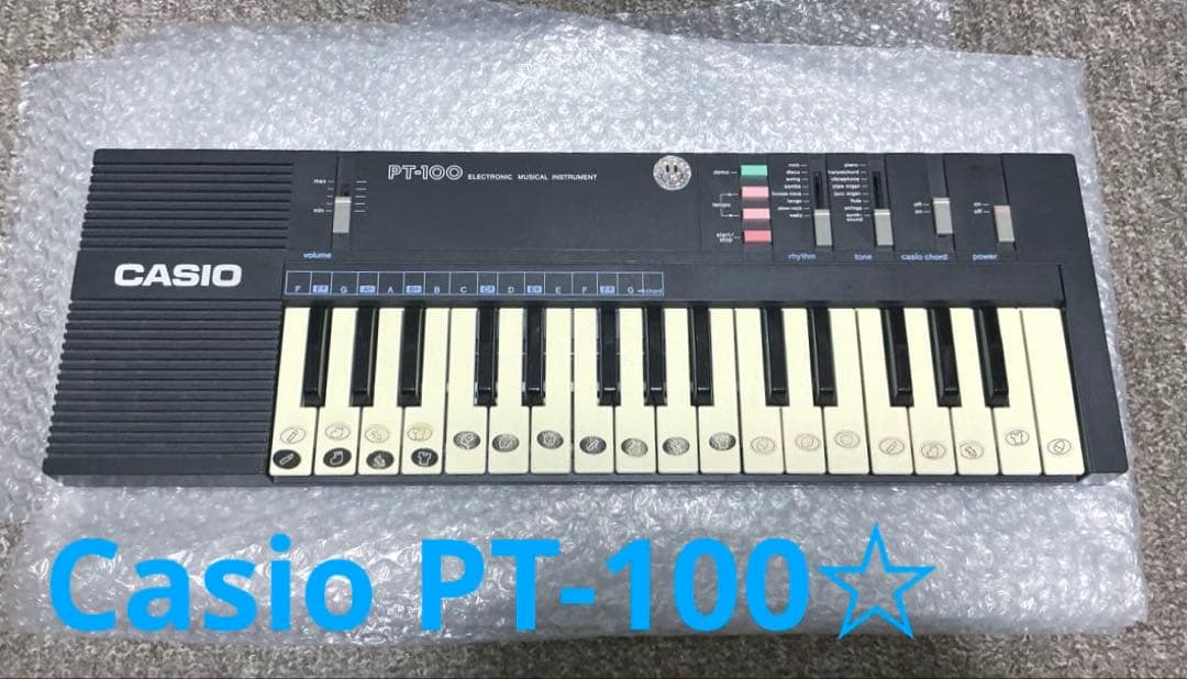 Casio PT-100☆ビンテージミニシンセサイザー☆希少レア☆昭和レトロ