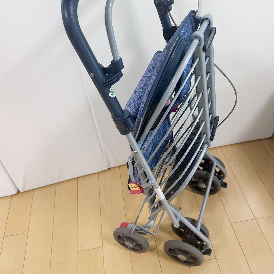 島制作所 シルバーカー ハーモニーDX レインカバー 折りたたみ式 腰掛け