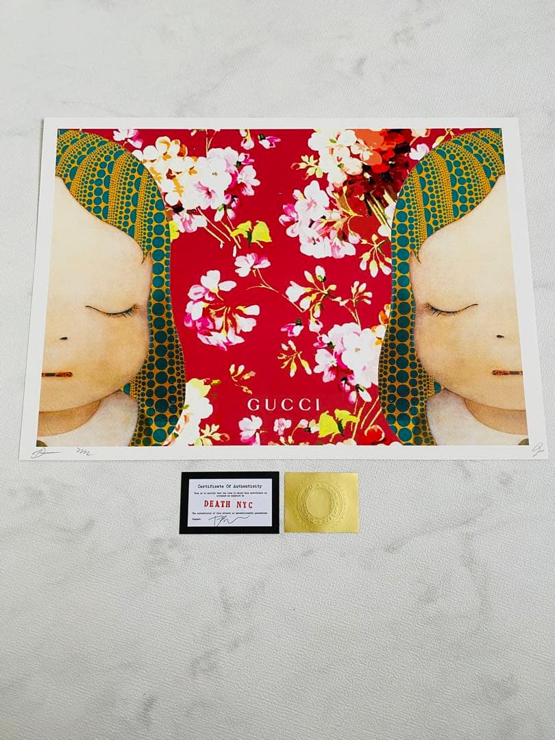 最終値下げ！DEATH NYC 奈良美智 草間彌生 額装 額込 DEATH NYC 草間彌生奈良美智Supreme ポップアート アート
