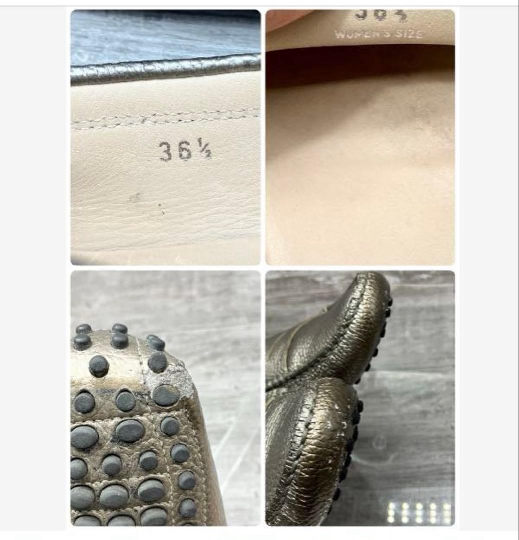 622【人気】TOD'Sドライビングシューズ ゴールド 系36.5 約23.5
