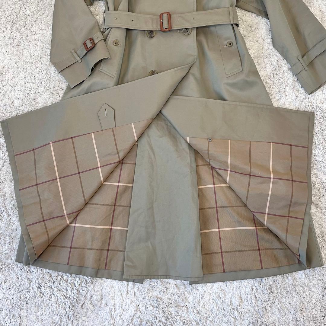 極美品 BURBERRY バーバリー ノバチェック トレンチコート ウール