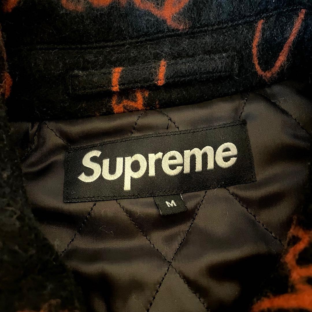 ブ*ル様 Supreme Script Logos Wool Overcoat Supreme Logos Wool