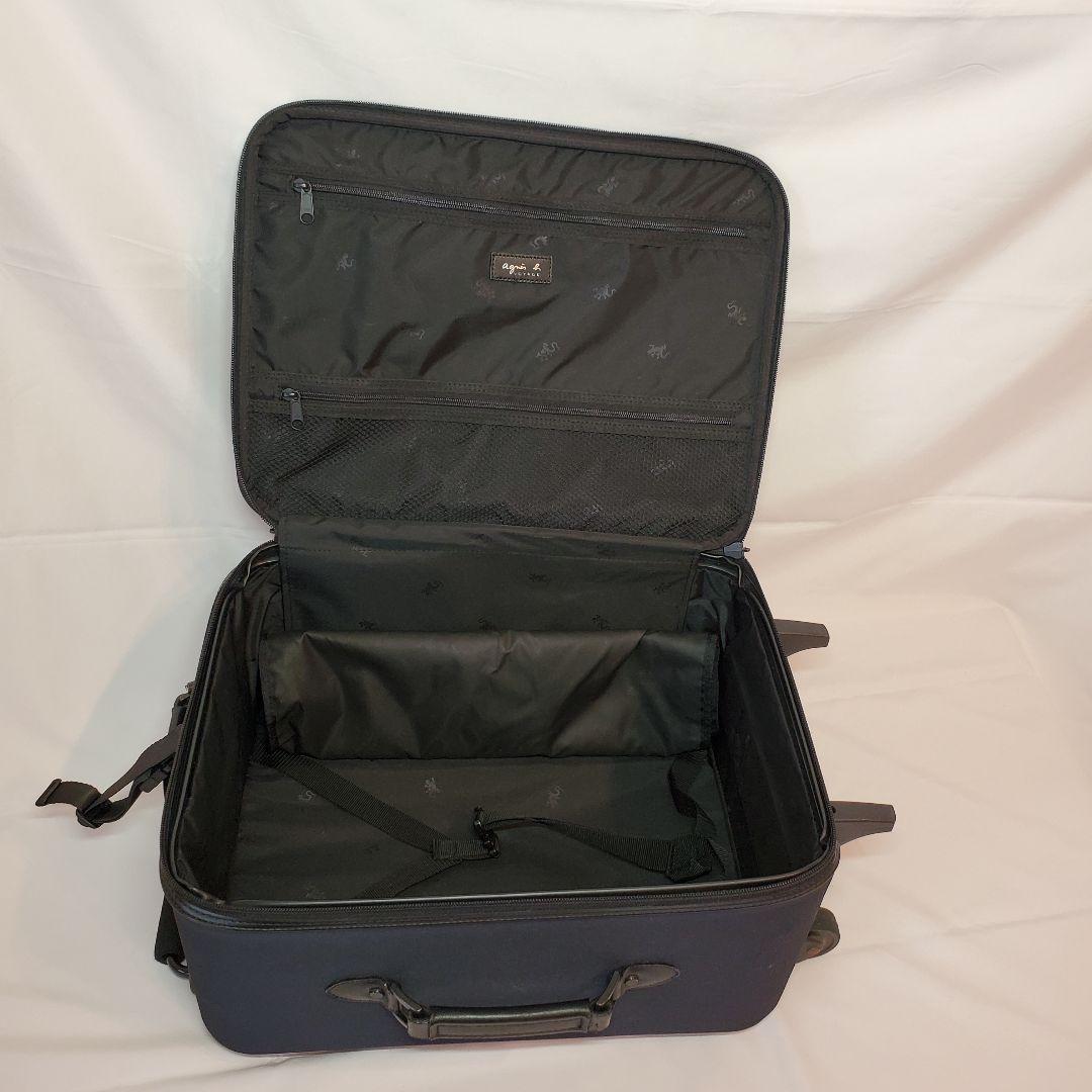 agnes b. ネイビー キャリーケース 鍵付き サザビー ポーチ付き