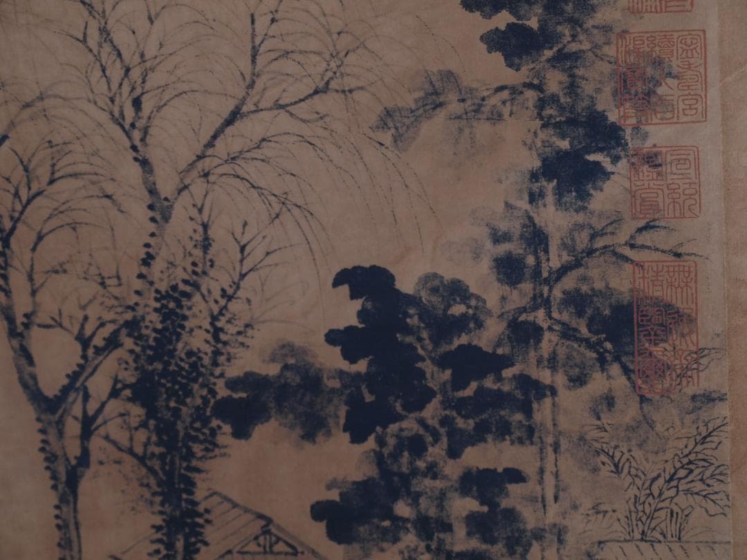 骨董市仕入れ品 中国清時代の肉筆掛軸 激安骨董品 DE761A6-2