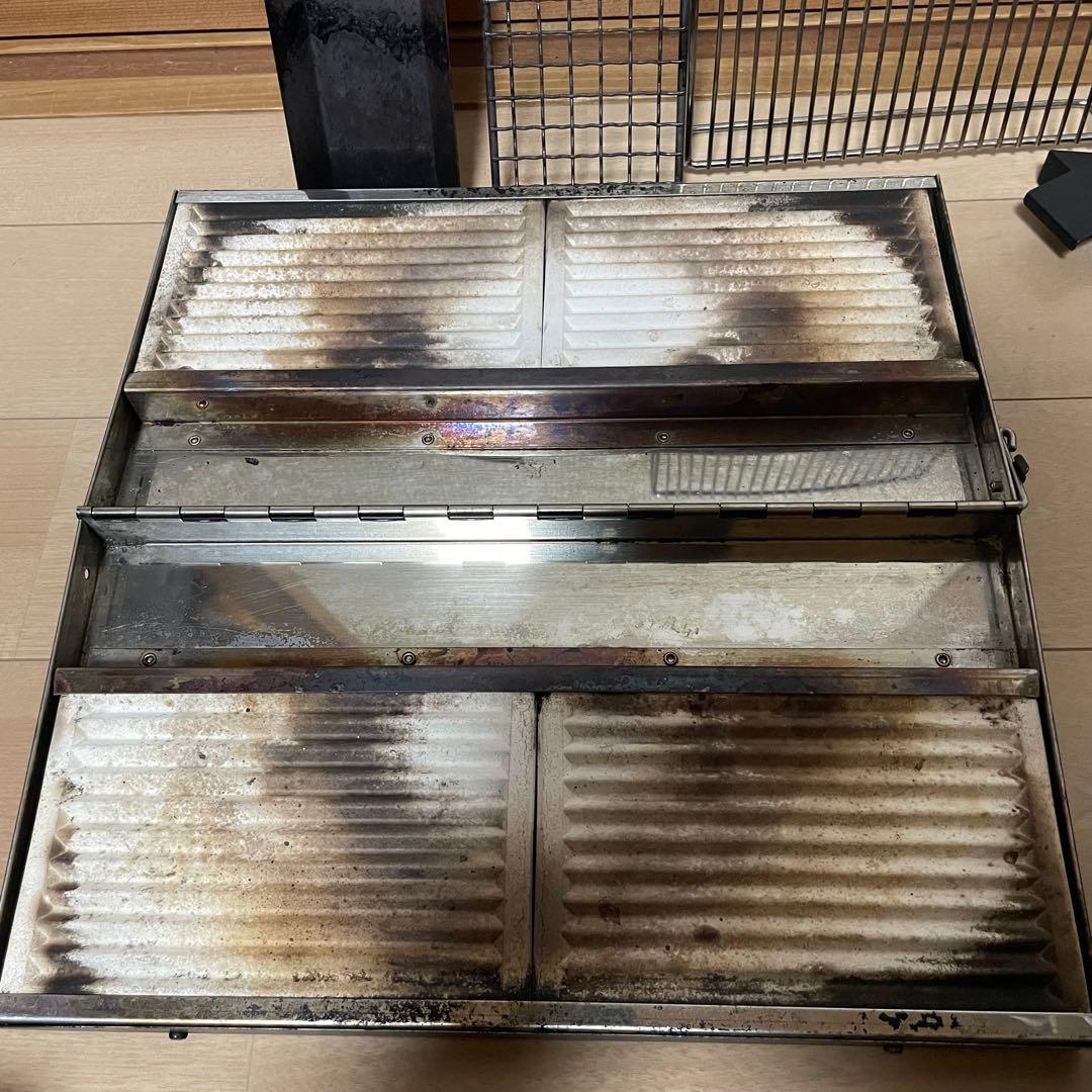 美品】ユニフレーム ユニセラTG-III ブラック 収納袋&焼き網ハンドル付