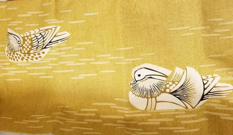 人間国宝作:友禅染タペストリー - その他新品