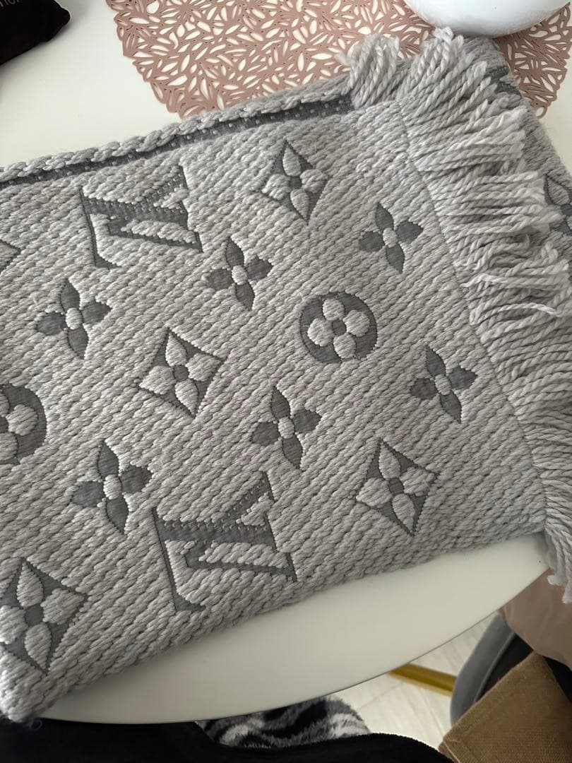 ハウスオブロータス カシミヤ チェック柄 マフラー ストール 大判 桐島