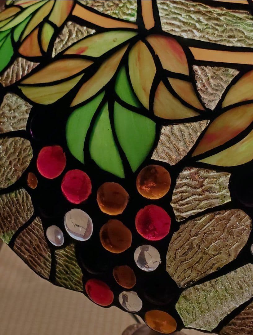 期間限定出品＊】葡萄のステンドグラスランプ 照明器具 アールヌーボー