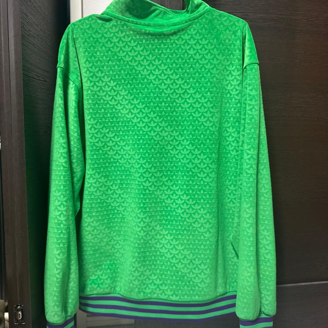 adidas グリーン ジップアップジャージ A/M