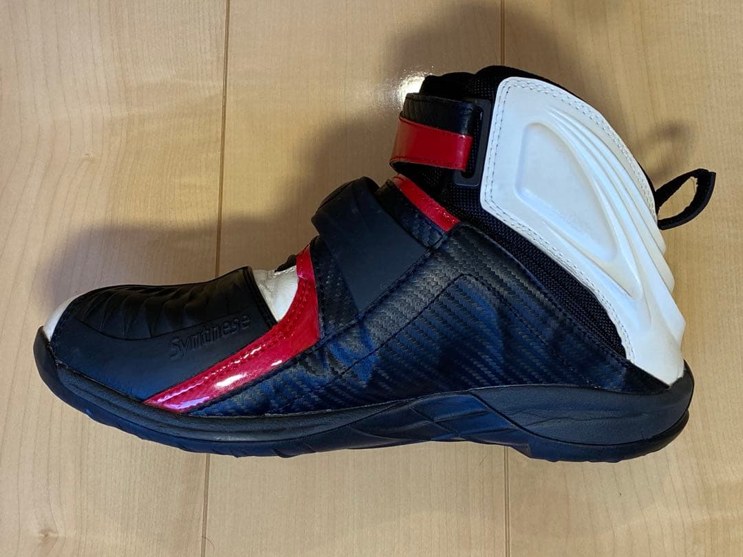 エルフELF シンテーゼ14 ホワイト/レッド 26.5cm バイク シューズ