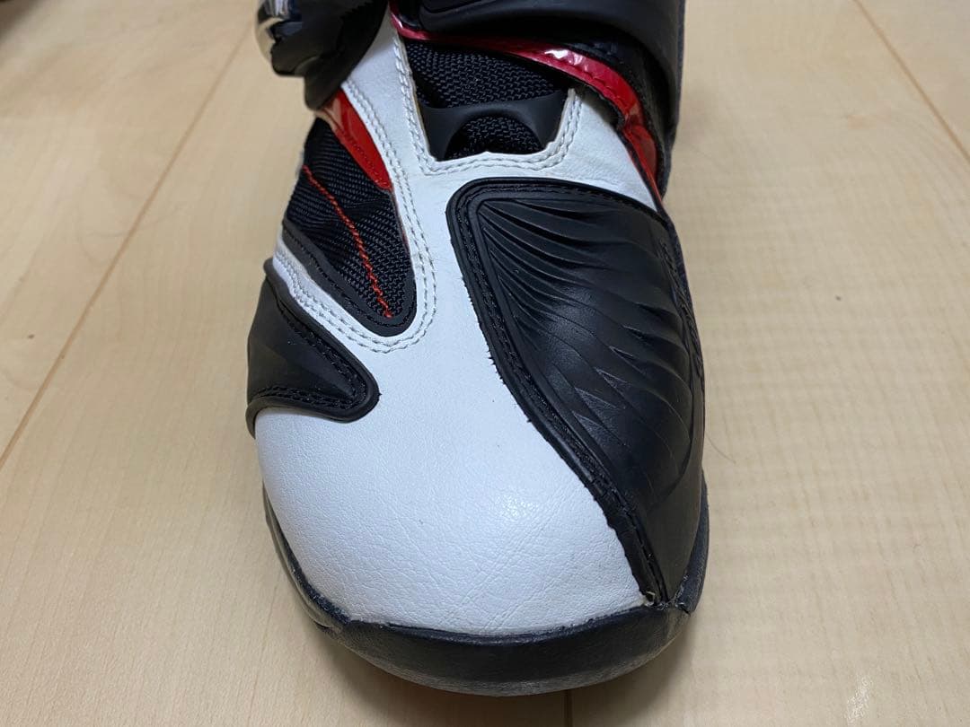 エルフELF シンテーゼ14 ホワイト/レッド 26.5cm バイク シューズ