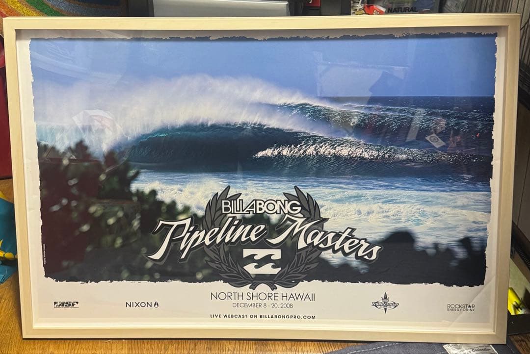 Billabong Pipeline Masters ポスター 2008年 2008 Billabong Pipeline Masters Surf Contest Poster Hawaii