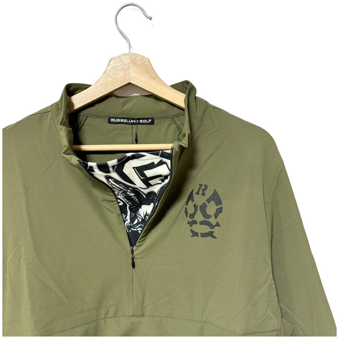 新品 ラッセルノ ゴルフ ハーフジップ プルオーバー ブルゾン カーキ