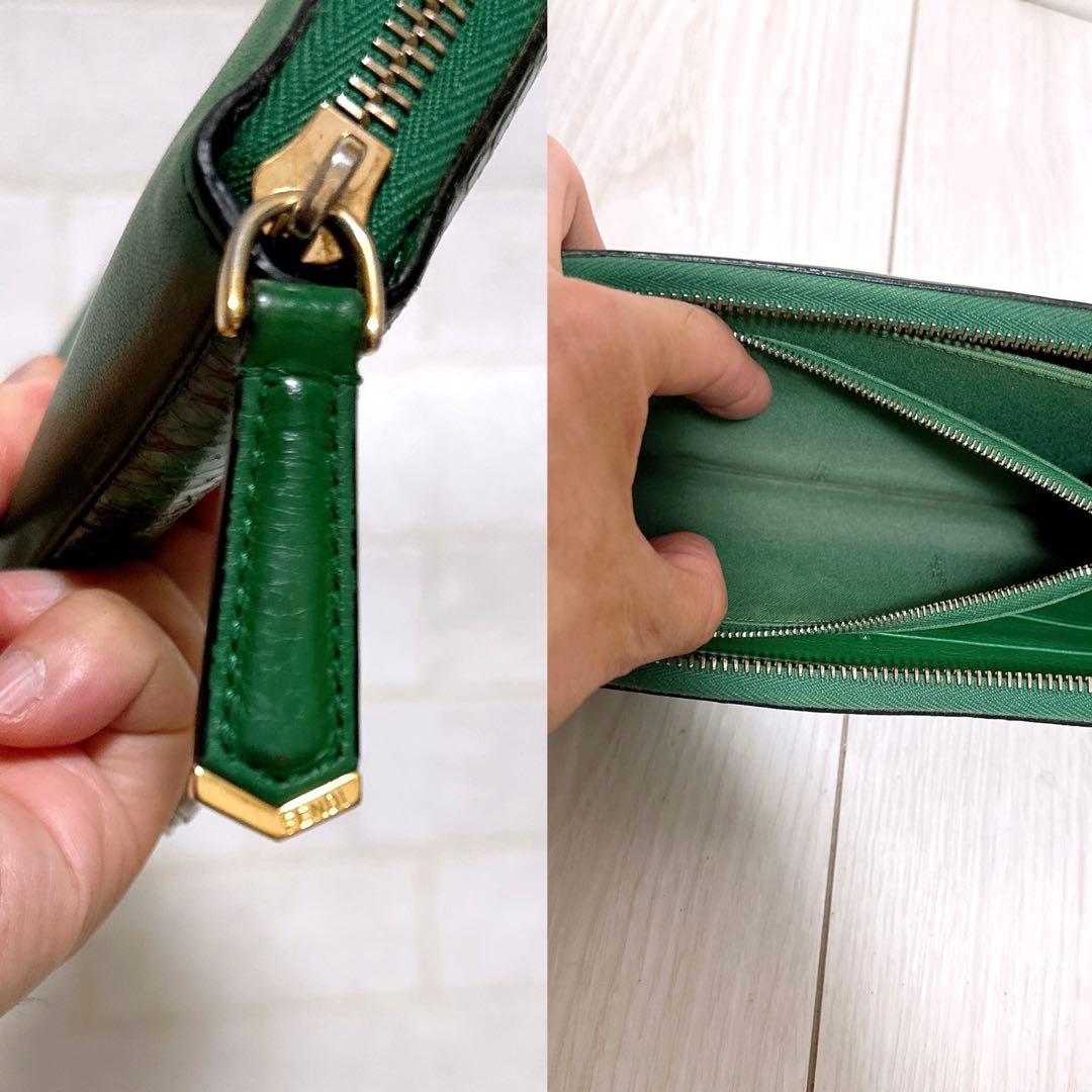 《美品》FENDI(フェンディ)長財布　ラウンド　パイソン