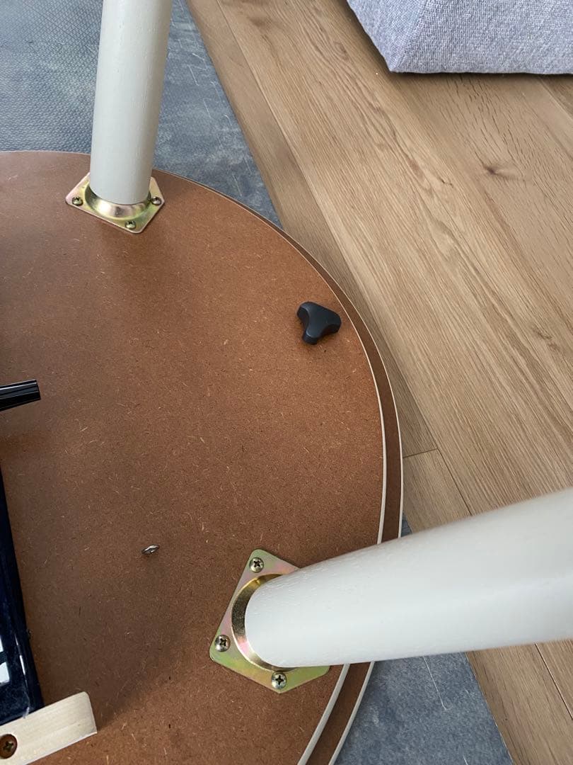 ニトリ家具✨豆型ホワイト 木製こたつテーブル 横90 縦約60 高さ37