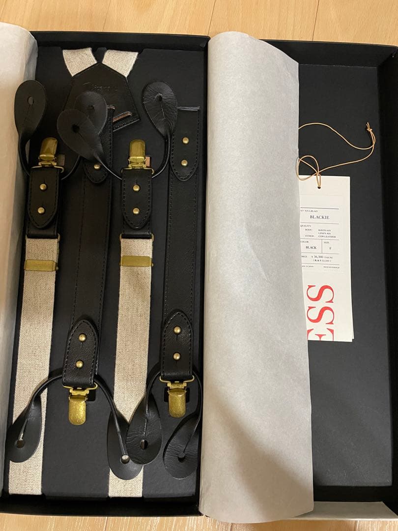 NICENESS サスペンダー ブラック ベルトblackie