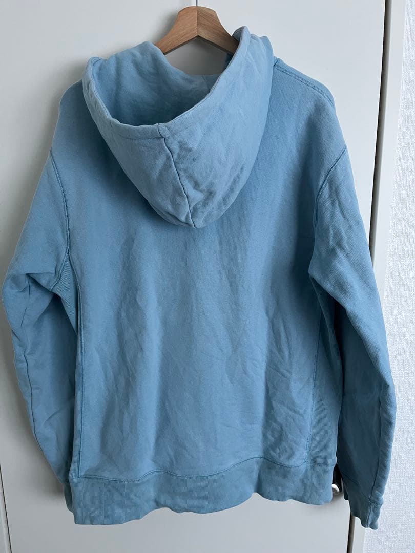 STUSSY ライトブルー ジップアップパーカー Lサイズ - メルカリ