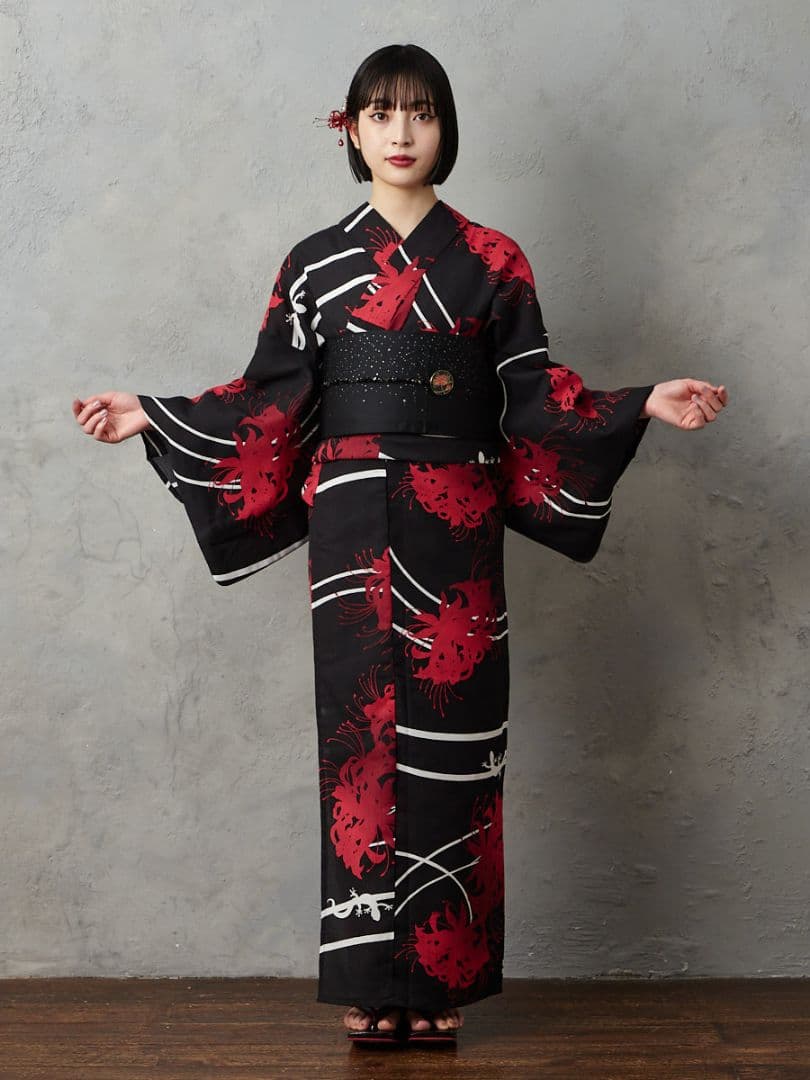 ふりふ 浴衣単品 彼岸花 曼珠沙華 - メルカリ