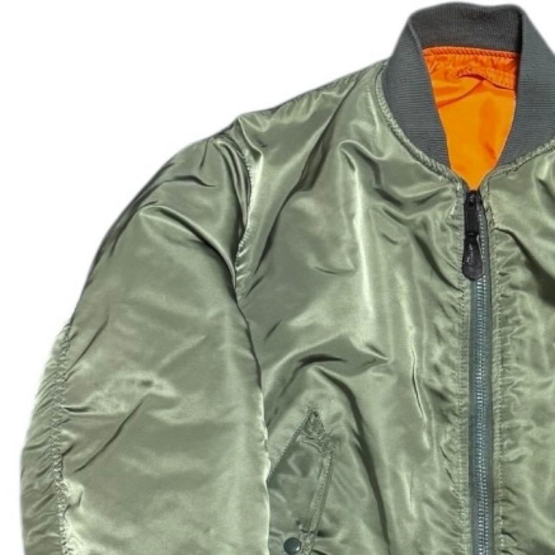 ALPHA 旧タグ 80s USA製 MA-1 ボンバージャケット XL セージ-シリーズ