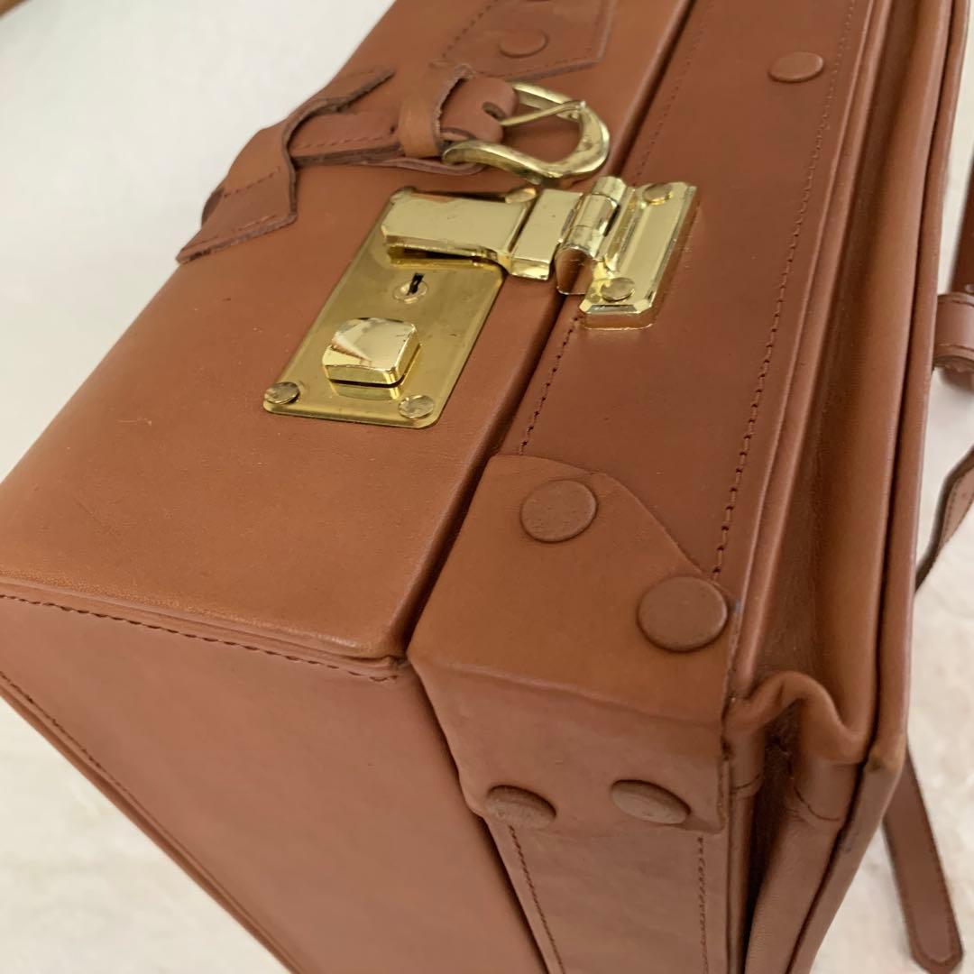 午後の紅茶 初代コイズミトランク アンティーク 希少 本革 キャメル