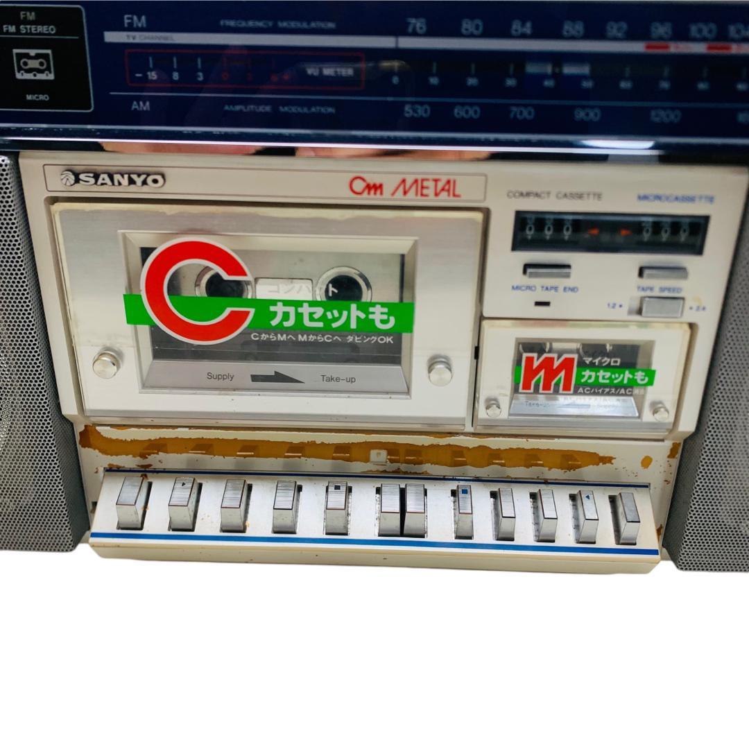 SANYO サンヨー WMR-CM ダブルラジカセ マイクロカセット ラジオ