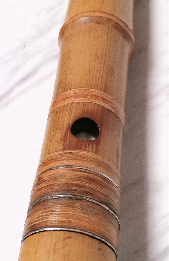 尺八 栖鳳 銘 永井栖鳳 和楽器 布袋付き 演奏 吹奏楽