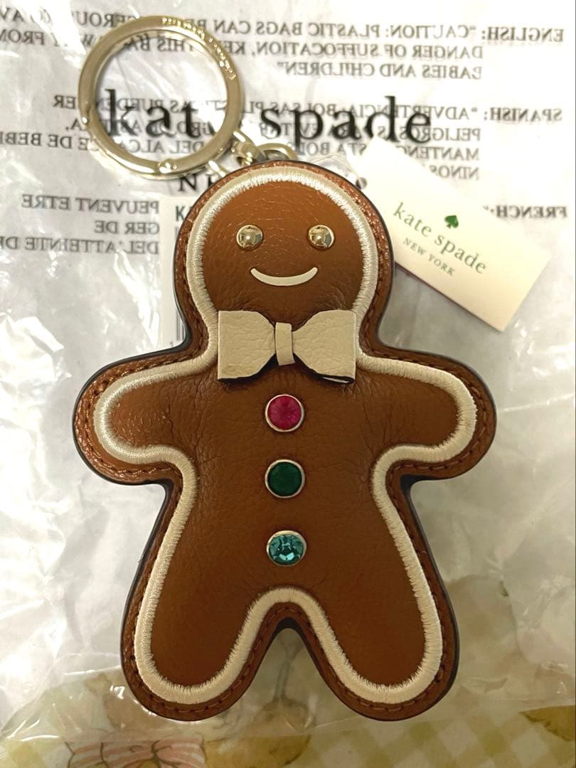 kate spade ジンジャーブレッドマン キーホルダー チャーム キーリング kate spade new york Gingerbread Women's Key Chain | eBay
