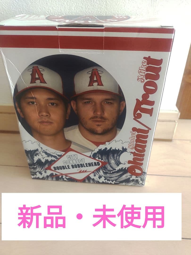 新品/未使用 大谷翔平・トラウト ダブルボブルヘッド 球場限定】 7月1日先着限定配布 大谷翔平&マイク・トラウトダブル