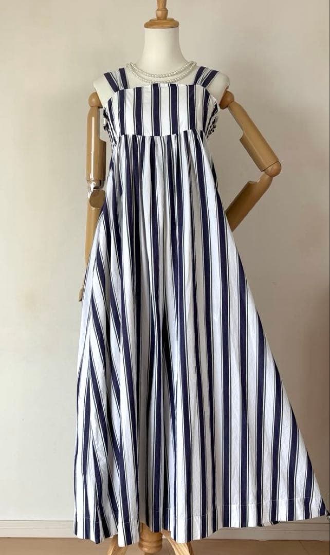❤️レア❤️ヌキテパ ストライプコンビネゾン オールインワン ネイビー