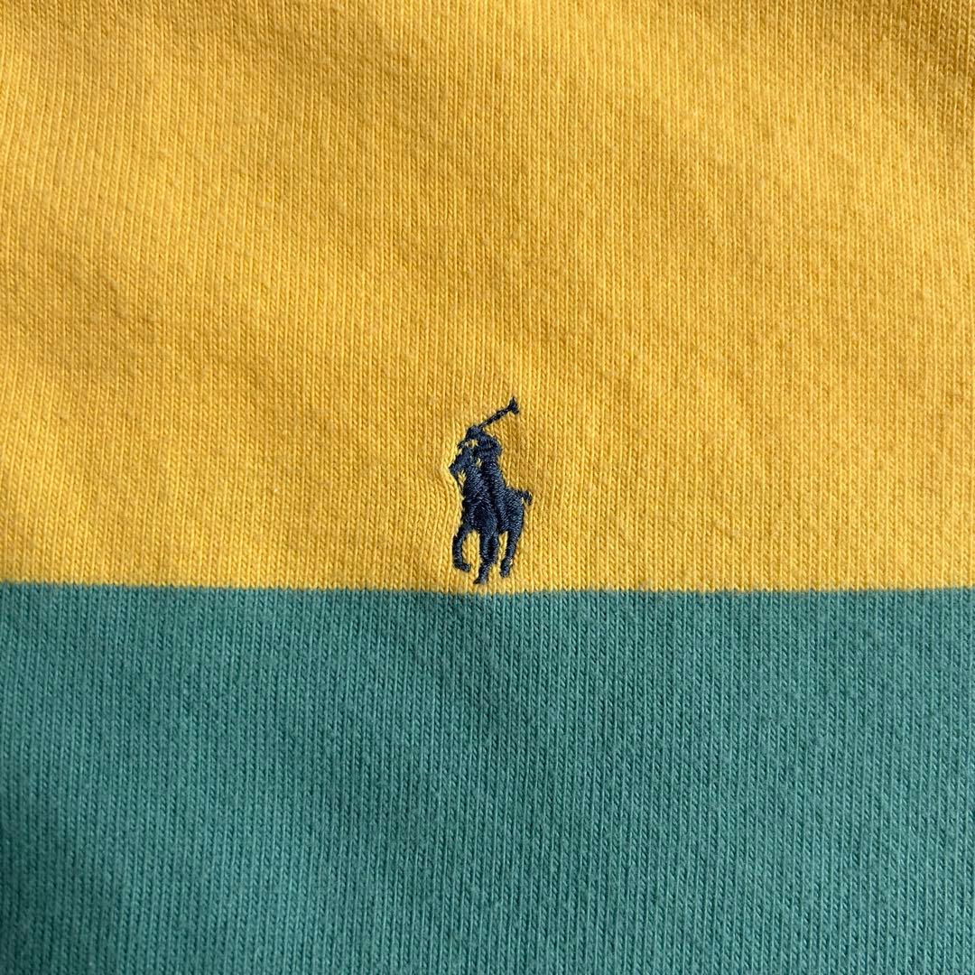 90s ポロバイラルフローレン ラガーシャツ 太ボーダー ポニー刺繍