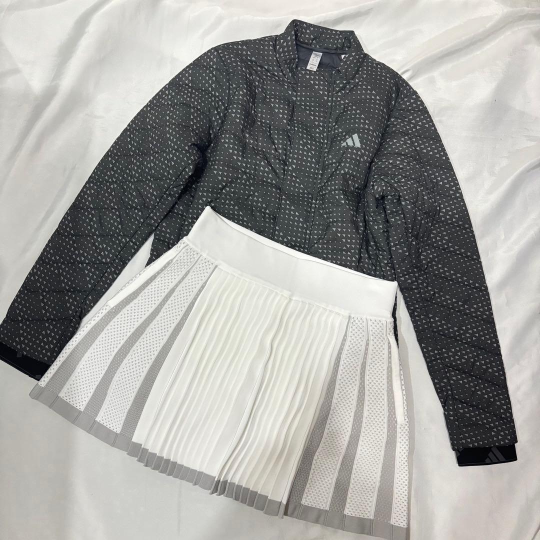 未使用 adidas ゴルフ 中綿ジャケット プリーツスカート セット