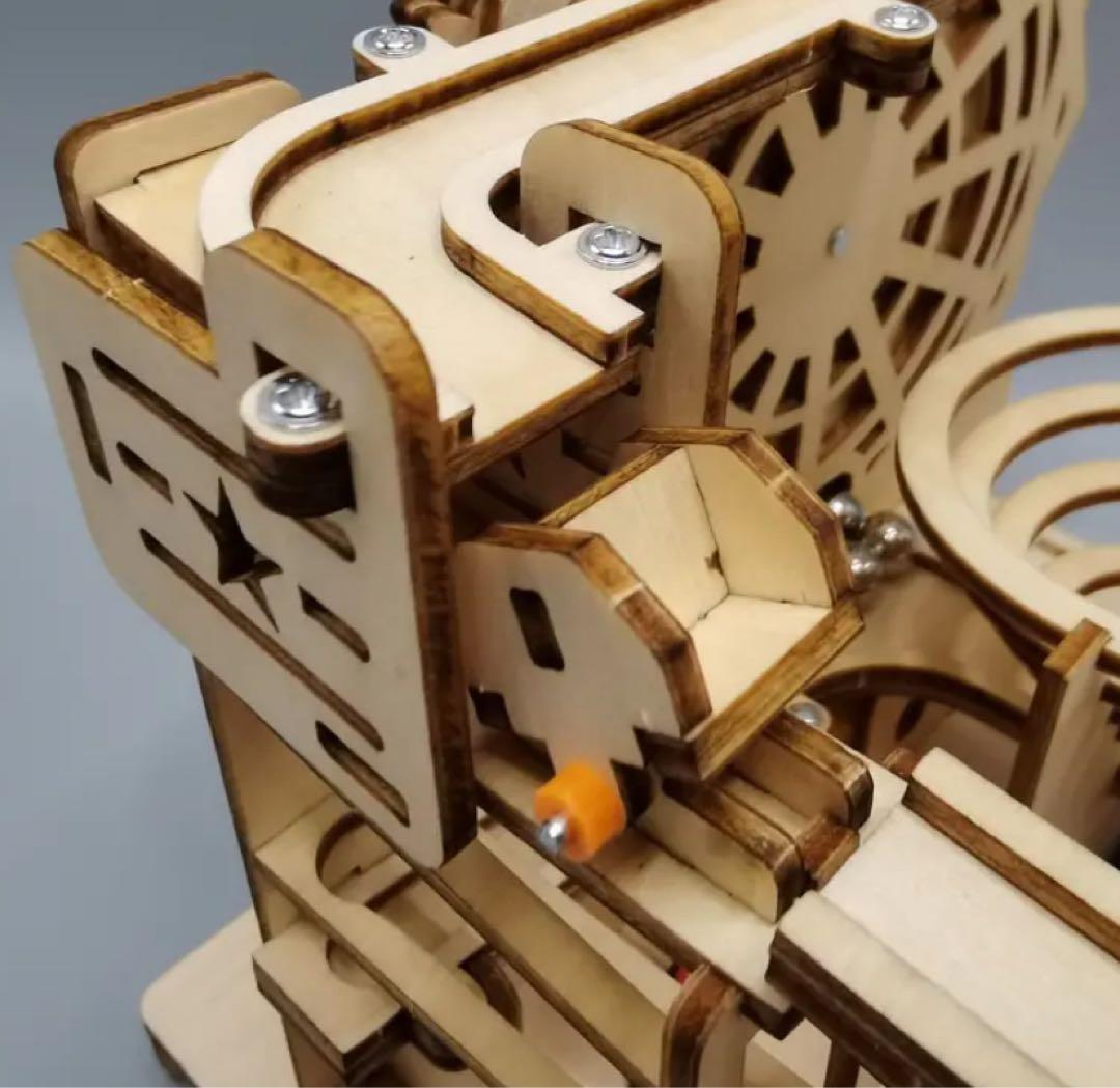 モーター ビー玉コロコロ コースター 組み立て式 3Dパズル ピタゴラ